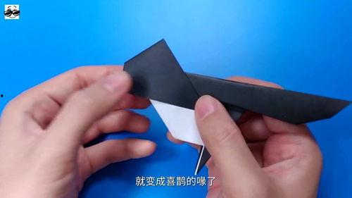 喜鹊折纸视频,轻松学会制作可爱喜鹊折纸